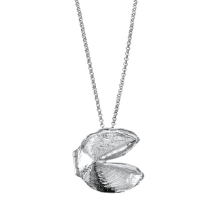 Fortune Cookie Locket (Signature) - Silver